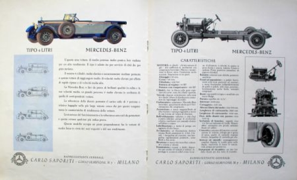 Mercedes-Benz Modelprogram 1928 Carbrochure  (4885)